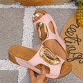 Designer New Summer Women Fashion Slip on Slippers Beach Slippers Solid Color Round Head Wedges Casual Shoes Slides Women