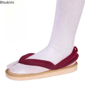 Large Size Japanese Anime Cosplay Shoes Clogs Sandals Flip Flops with Shoe Kimono Flip-flops Geta Slippers Halloween Performance