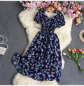 YuooMoo Women Dress 2025 New Fashion Vintage Floral Print Long Summer Dress Streetwear Lady Outfits Vacation Robes Femme