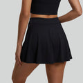Women's Sports Skirt High-Waisted Tennis Skirt with Front Knot Modest Slit Pleated Skirt Breathable Mini Skirt with Pockets Pink