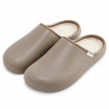 Plush Lined House Slippers With PU Leather Upper And EVA Sole For Women And Men