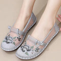2026 New Hot Sale Of The Season Soft Bottom Flat Bottom Beijjing Cloth Shoes Embroidered Slip-On Ancient Style Women's Shoes
