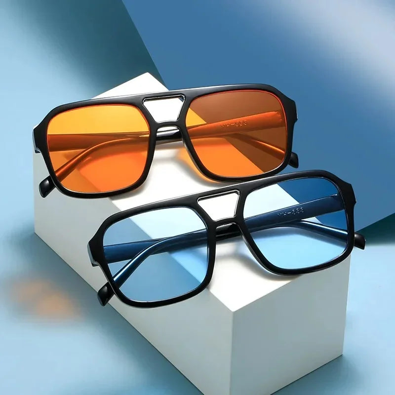 Square Oversized Sunnies Studios Aesthetic Shades Sunglasses for Women Sun Glasses Lady Female Eyewear Colour