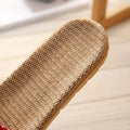 Summer Couple's Linen Slippers - Striped Fashion Non-Slip Comfort Indoor EVA Floor Breathable Sandals