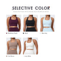 Hearuisavy Summer Running Sports Vest With Padded Bra ECO Gym Push Up Yoga Top Women Cross Back U-Neckline Fitness Underwear