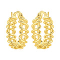 Original 2026 S925 Sterling Silver Zircon 18K Gold Lining Vintage Hoop Earrings for Women Birthday Party Wedding Gift Jewellery
