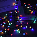 Party Outdoor Christmas String Lights Waterproof LED Holiday Fairy String Light 8 Modes Christmas Round Ball Garden Garland Lights for Party Indoor Outdoor Decor