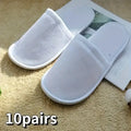 10pairs Spa Slippers Brushed Plush Closed-toe Disposable Slippers for Men and Women Suitable for Families Guest Hotel Tra