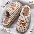 Cartoon Dog Pattern Women's Indoor Slippers Autumn Winter Warm Comfort Bedroom Slippers Woman Soft Lightweight Home Cotton Shoes