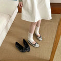 Fashion Silk Women Ballet Flats Shoes Luxury Designer Shallow Female Round Toe Butterfly-Knot Ladies Slides Shoes