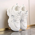 Women Thick Bottom Ultra-light Sneakers New Spring Autumn White Sports Shoes Casual Woman Comfort Breathable Running Shoes