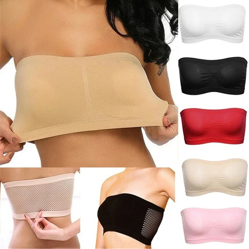 Women Sexy Strapless Bra Invisible Push Up Bras Underwear Seamless Solid Color Without Straps Bralette Lingerie Bras Bra Female