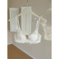Women French Half Cup Bra Set Thin Cup Minimizer Soft Underwire Anti Sagging Side Boob Control Sexy Intimates Lingerie 32-38