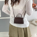 Vintage Versatile Shoulder Crossbody Bag Mini Size Solid Color Lady Handbag PU Leather Coin Purse for Women