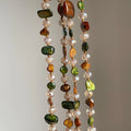 Bohemian Style Natural Shell Crystal Layered Necklace With A Light Luxury And High-end Feel Long Double-layer Seaside Accessory