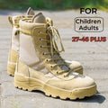 Boots Boots 27-36 Size Children Hunting Outdoor Boots Kids Summer Camp Training Boots Ultra Light Breathable Hiking Shoes