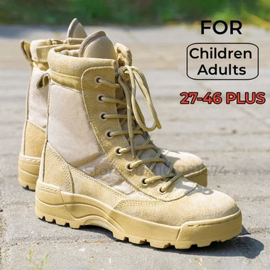 Boots Boots 27-36 Size Children Hunting Outdoor Boots Kids Summer Camp Training Boots Ultra Light Breathable Hiking Shoes