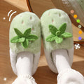 Fluffy Furry Fur Strawberry Slippers Women 2026 Winter Chunky Platform Thicken Warm Home Slides Non Slip Thick Sole Cotton Shoes