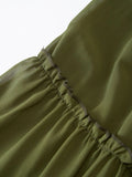 Summer Women Fashionable Layered Long Skirt Casual Solid Color Elastic High Waist Women's Half Skirt Holiday Vacation Skirt 2026