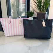 Ladies Waterproof Tote Bag Large Shoulder Handbag Lightweight Nylon Purse For Daily Work Office Shopping Beach Vacation