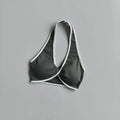 Halter Twist Contrast Yoga Bra Removable Padded Quick Dry Gym Sports Top