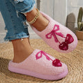 Fashion Cute Bow Cartoon Women Slippers Comfort Indoor Bedroom Breathable Anti-slip Casual Couple's Home Shoes Party