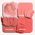 4-in-1 Glow Blush and Mario Brush Set Blush Filter Flush Eye Check Blush Palette Matte Shimmer Long Lasting Women Daily Cosmetic