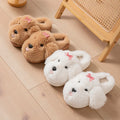 Fluffy Platform Slippers Women Home Plush Winter Dog Cartoon Designer Shoes Girls Indoor Fuzzy Fur Slides Unisex Soft Non-Slip