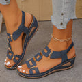 2026 Vintage Women's Wedge-Style Sandals Breathable Lightweight Elastic Slip-On Casual Oversized Summer Beach Shoes Size 36-43