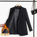 Casual blazer for spring and autumn, thick and cotton-woven, 2026 new style, elegant and warm, women's suit, women's clothing