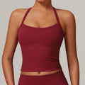 Women's Sports Bra Women's Slim Fit Nude Sports Bra Yoga Fitness Vest Skin Friendly Pilates Top Beautiful Back Design Suspension Yoga Fitness Top