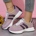 Women's Fashion Chunky Thick Sole Hidden Heel Daddy Sneakers Versatile Lace Up Casual Sports Walking Shoes For Daily Wear