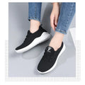 Women's Leisure Sports Shoes in Solid Colors with Knit Upper and Soft Soles for Running Tennis and Workouts Ideal for Travel