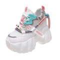 2022 High Top Women's Breathable Chunky Sneakers Fashion Platform Leather White Shoes Ladies Casual Short Boots Zapatos De Mujer