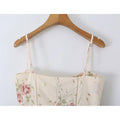 New 2026 Women's Floral Print Corset Maxi Dress Sexy Spaghetti Strap A-Line Flowy Elegant Summer Vacation Party Dresses