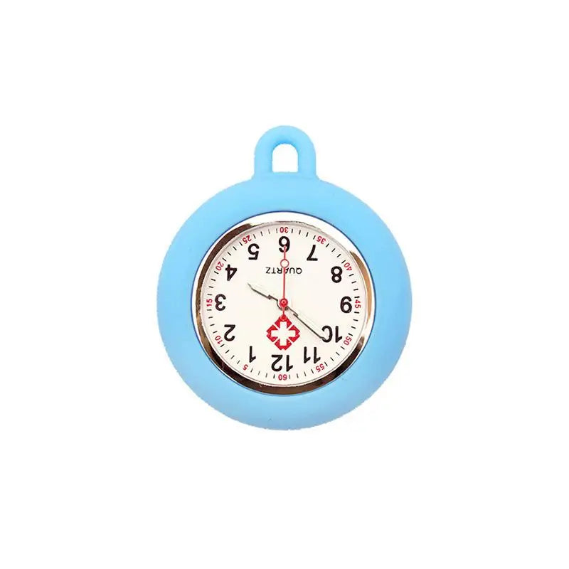 Nurse Doctor Unisex Colourful Silicone Pocket Watches Clock Head Face Parts For Badge Reel Keychains Lanyards Key Rings Rope