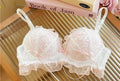 NIEPOセクシーな Japanese Style Lace Bra Set Wireless Thin Cup Bow Tie Band Push Up Anti Sag Soft Lingerie For Small Chest Ladies S-XL