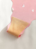 5 PCS Womens No Show Seamless Thong Panties, Hollow Heart Design, Soft Stretchy Ladies Underwear, Heart Print Intimate Lingerie