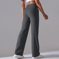 Women Influencer Drawstring Wide Leg Yoga Pants, High Waist Naked Feel Loose Trousers With Dual Side Pockets Versatile Fitness P