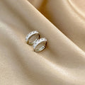 2PCS/Set Fashion Gold Color Hoop Earrings for Women Korean Design Crystal Pearl Dangle Earring Jewelry Pendientes De Mujer