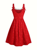Plus-size Ladies Floral Sweet Lace Back Formal Princess Dress Party Evening Gown
