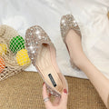 New Fashion Woman Ballet Flats Shoes Rhinestone Loafers Flat Pointed Toe Shoes Female Casual Slip on Flats Footwear Boat Shoes