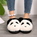New Autumn and Winter Cartoon Cute Cotton Slippers for Women, Comfortable Non-Slip Flat Closed-Toe Slippers