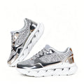 Women's Fashion Glitter Silver Chunky Sneakers Lightweight Comfortable Casual Sports Shoes Female Walking Shoes