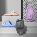 Luminous Shark Slippers Women Soft Sandals Beach Summer Shoes Bathroom Non-slip Flip Flops Cute Cartoon Couple Outdoor EVA Flats