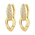 Original 2026 S925 Sterling Silver Zircon 18K Gold Lining Vintage Hoop Earrings for Women Birthday Party Wedding Gift Jewellery