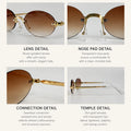 Women Sunglasses Y2K Punk Oval Metal Sunglasses Women 2026 Luxury Designer Vintage Steampunk Rimless Sun Glasses Classic Travelling Eyewear UV400
