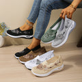 Women's Soft Mesh Light Flat Walking Shoes Bow Detail Breathable All Seasons Daily Shopping Outdoor Casual Mom Sneakers