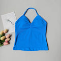 Women's Sexy Sports Bra - Open Back Design, Breathable Stretchy Fabric for Yoga - Elegant Solid Color All-Season Activewear