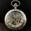 Vintage Ladies Men's Pendant Necklace Pocket Watch Classic Mechanical Pocket Watch Antique Skeleton Retro Hand Wind Fob Watches